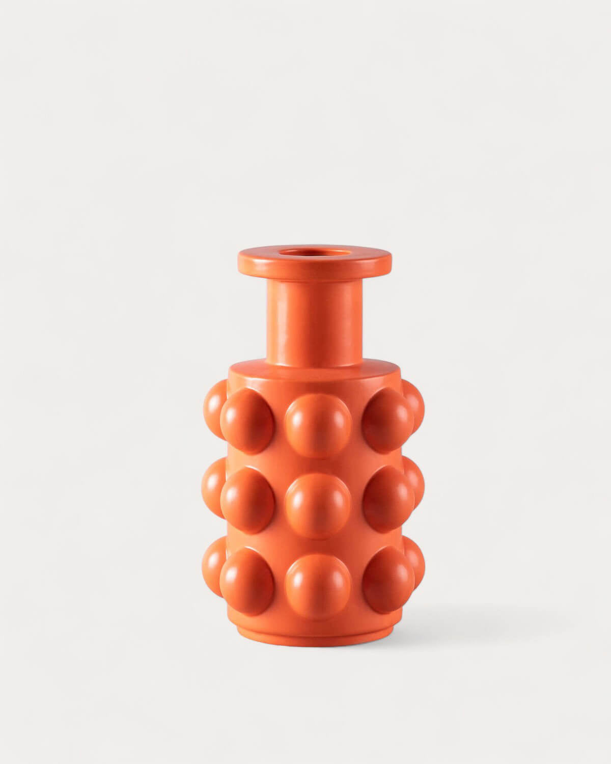 Vase Malik haut en dolomite – orange