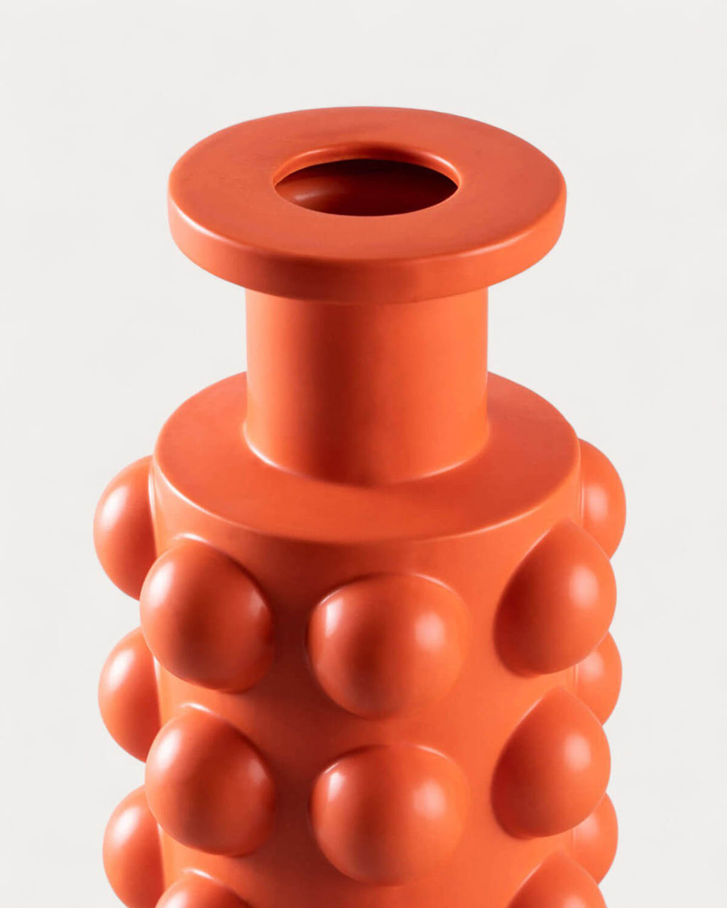 Vase Malik haut en dolomite – orange