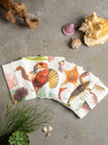 Serviettes en lin Animaux de l’océan – lot de 6 – vue 1