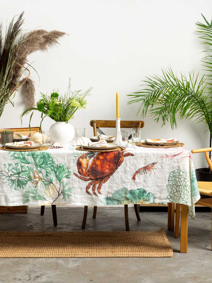 Nappe en lin Animaux de l’océan – 170 × 250 cm – vue 2