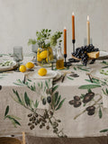 Nappe en lin Olives – 170 × 250 cm – vue 1