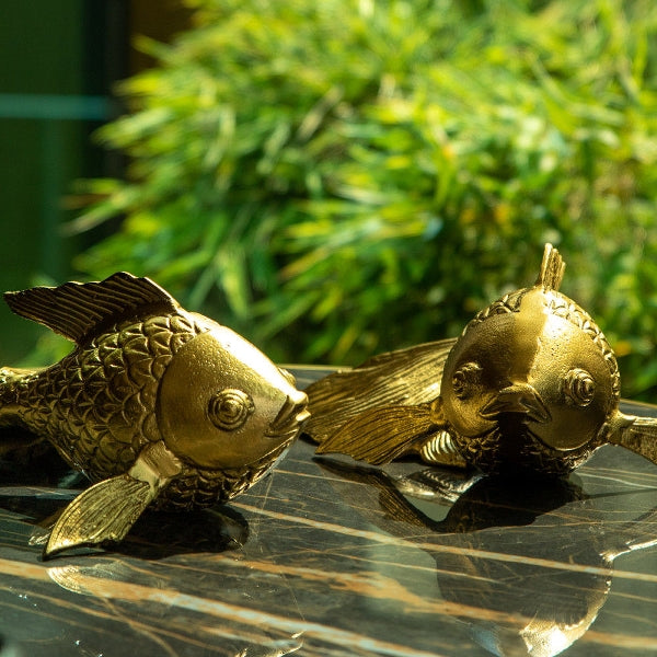 Poisson d'or mural, or (26x17x11) — vue 2
