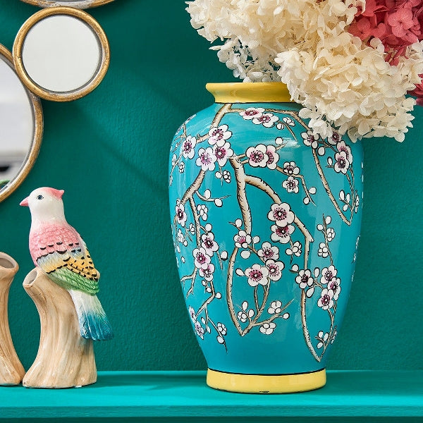 Vase Sakura bleu/jaune — vue 2