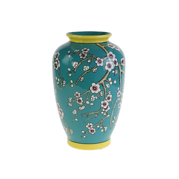Vase Sakura bleu/jaune