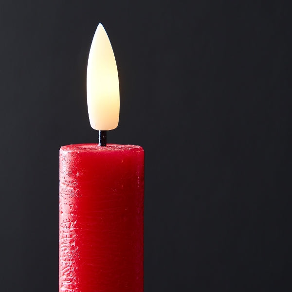 Set de 4 bougies LED, rouge clair — vue 2