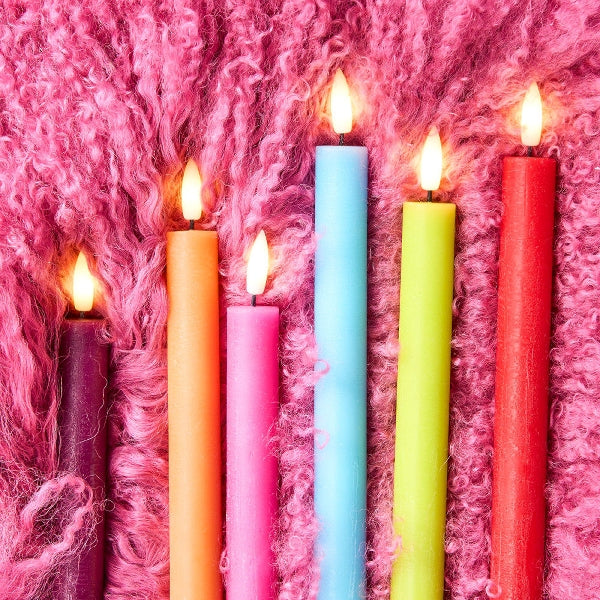 Set de 4 bougies LED, rouge clair — vue 4