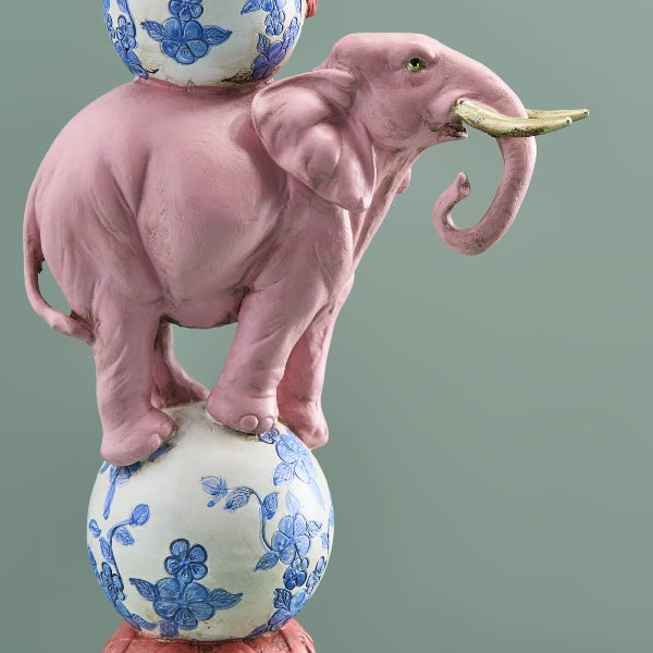 Bougeoir oiseau sur éléphant, rose — vue 4