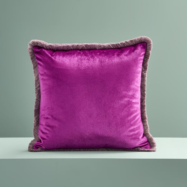 Coussin avec franges perroquet, lilas — vue 3