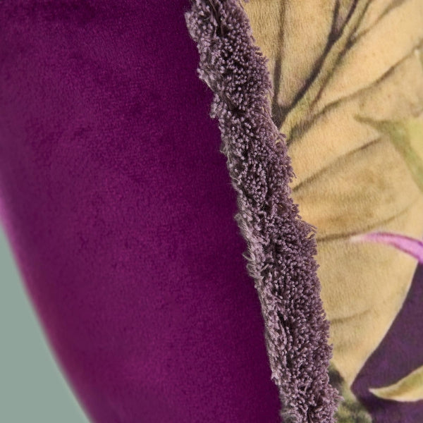 Coussin avec franges perroquet, lilas — vue 4