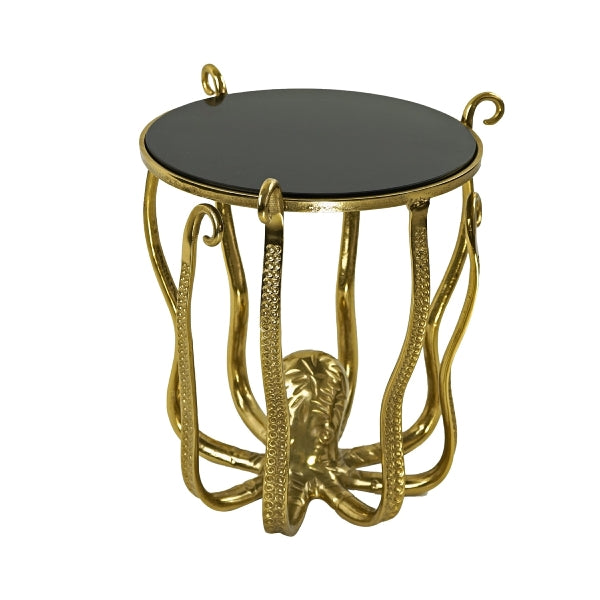 Table d’appoint pieuvre, or