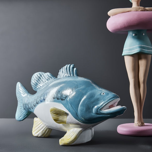 Poisson, bleu/jaune — vue 2