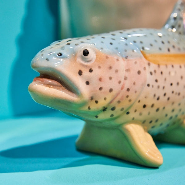 Poisson, bleu/jaune à pois — vue 2