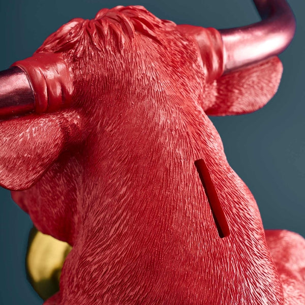 Tirelire Rocky rouge/doré — vue 3