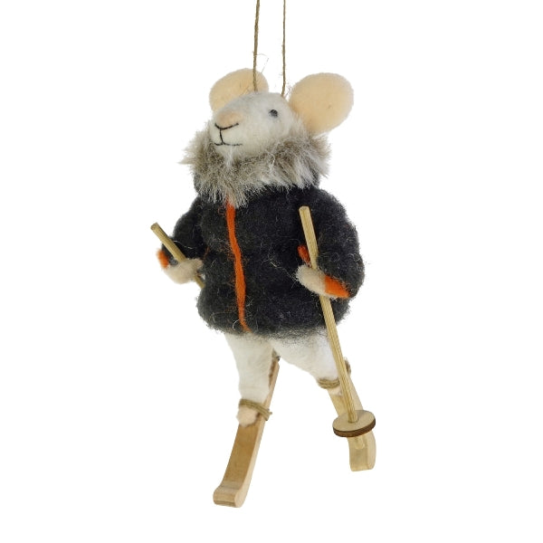 Souris feutrée veste matelassée noir