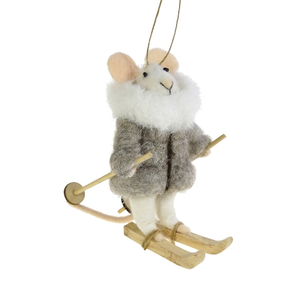 Cintre en feutre souris, veste matelassée gris
