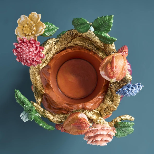 Vase tête de femme avec Perroquets — vue 3