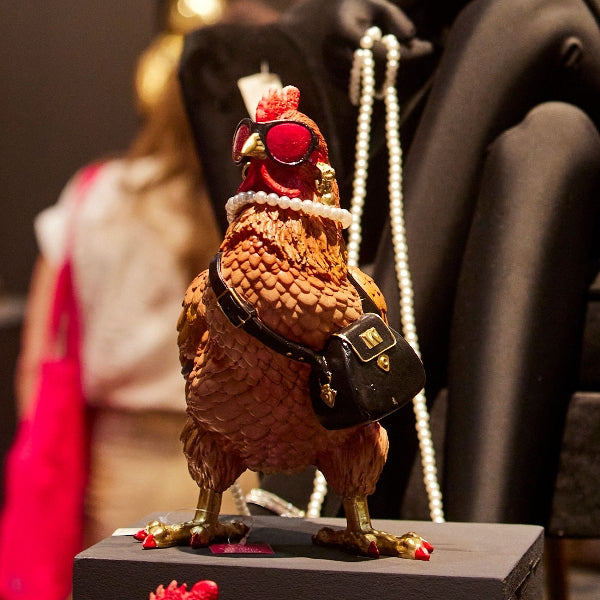 Poulet fou, multicolore — vue 3