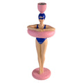 Bougeoir femme en maillot de bain, bleu