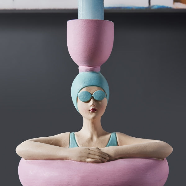 Bougeoir femme en maillot de bain, turquoise — vue 2