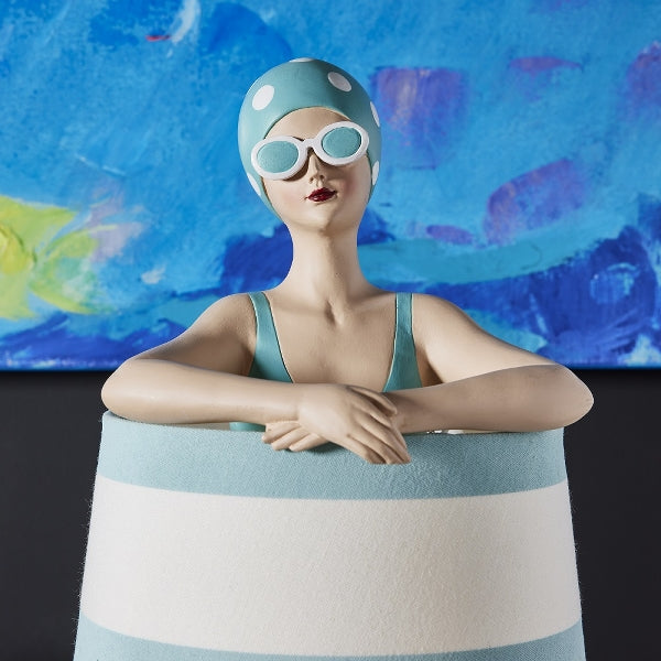 Lampe de table femme en maillot de bain, turquoise — vue 3