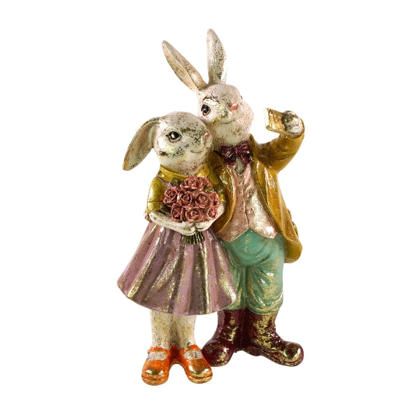 Figurine décorative selfie bunnys