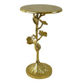 Table d’appoint Flower Vine dorée – fleurs