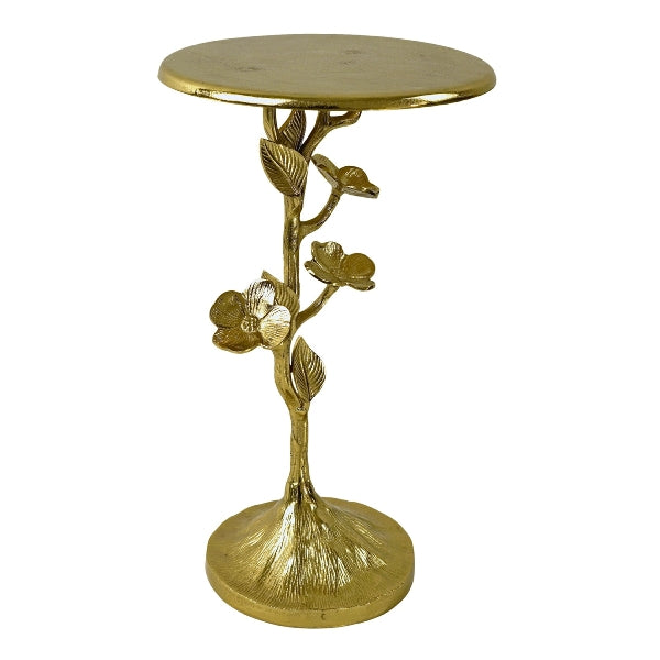 Table d’appoint Flower Vine dorée – fleurs