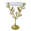 Table d’appoint Birdies dorée – oiseaux