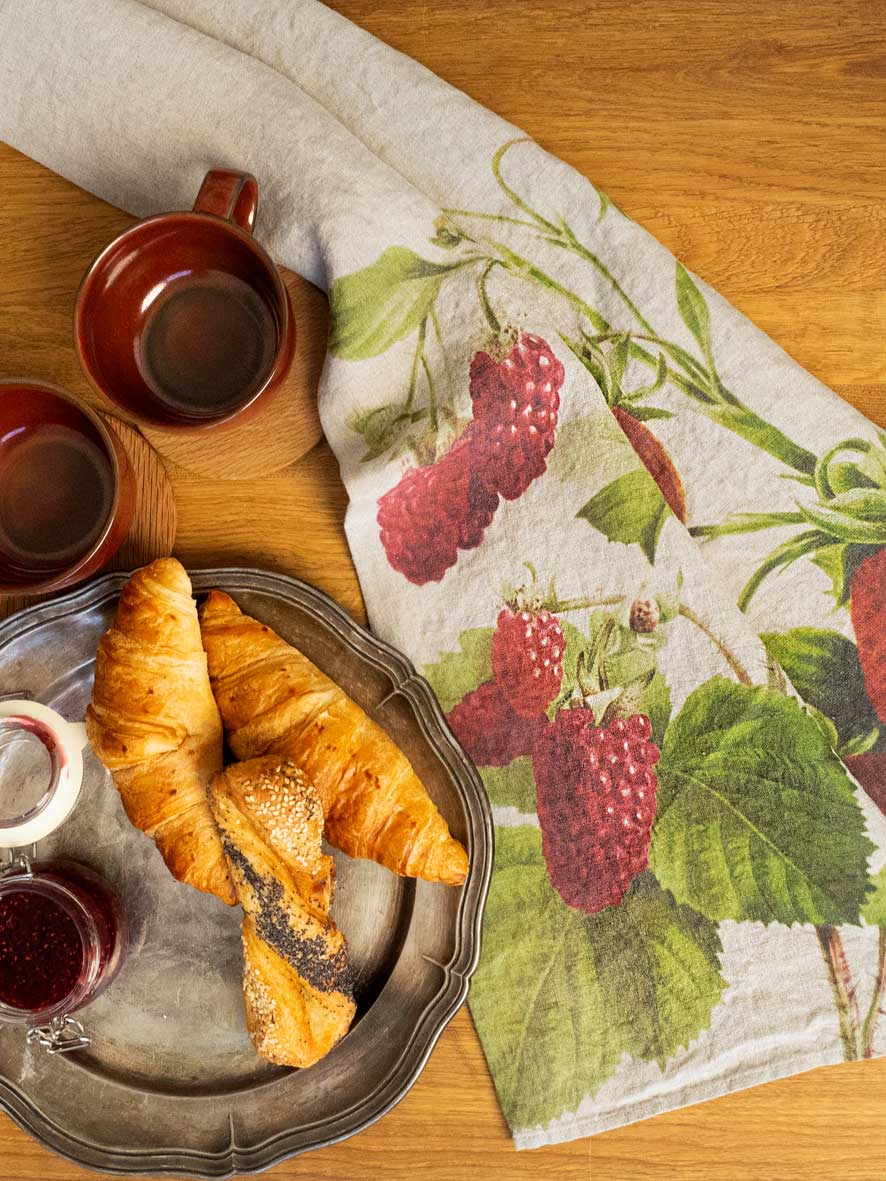 Torchons en lin Fraise et Framboise – lot de 2 – vue 2