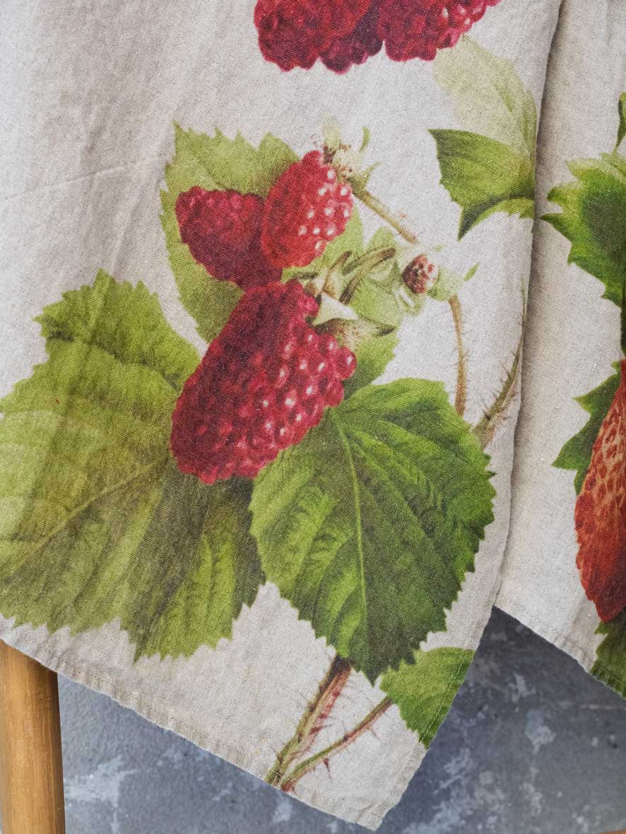 Torchons en lin Fraise et Framboise – lot de 2 – vue 3