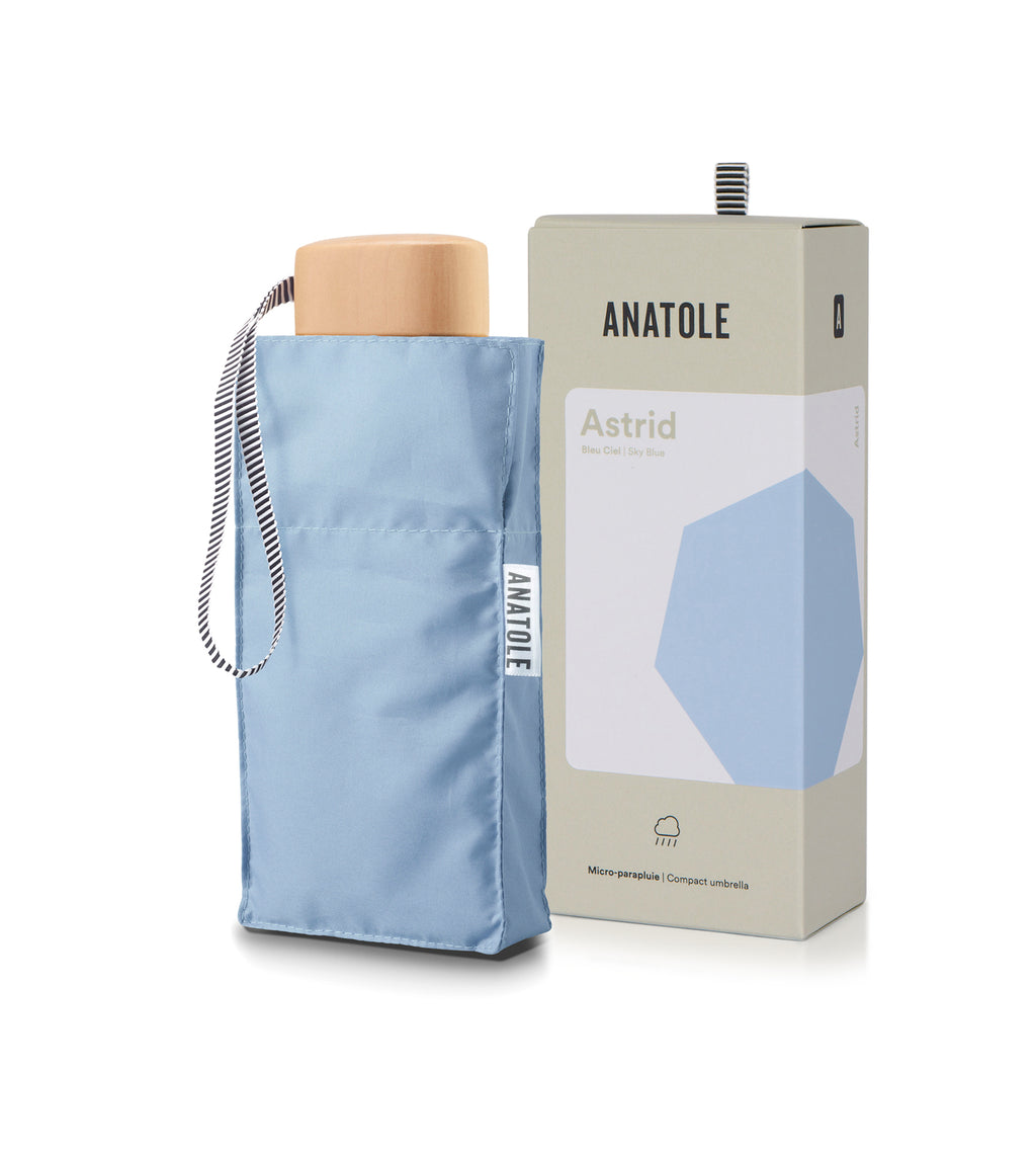 Mini parapluie Astrid – bleu ciel – vue 1