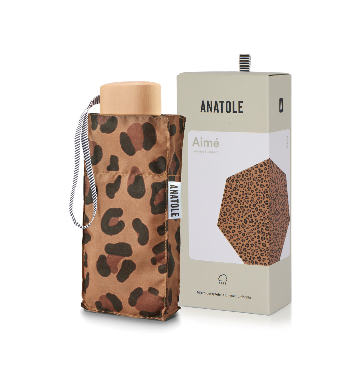 Mini parapluie Aimé – léopard – vue 1