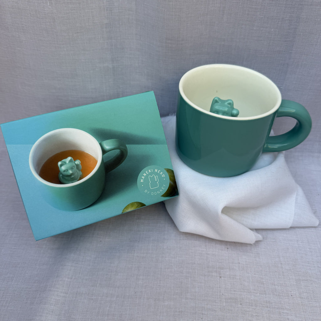 Mug turquoise Maneki