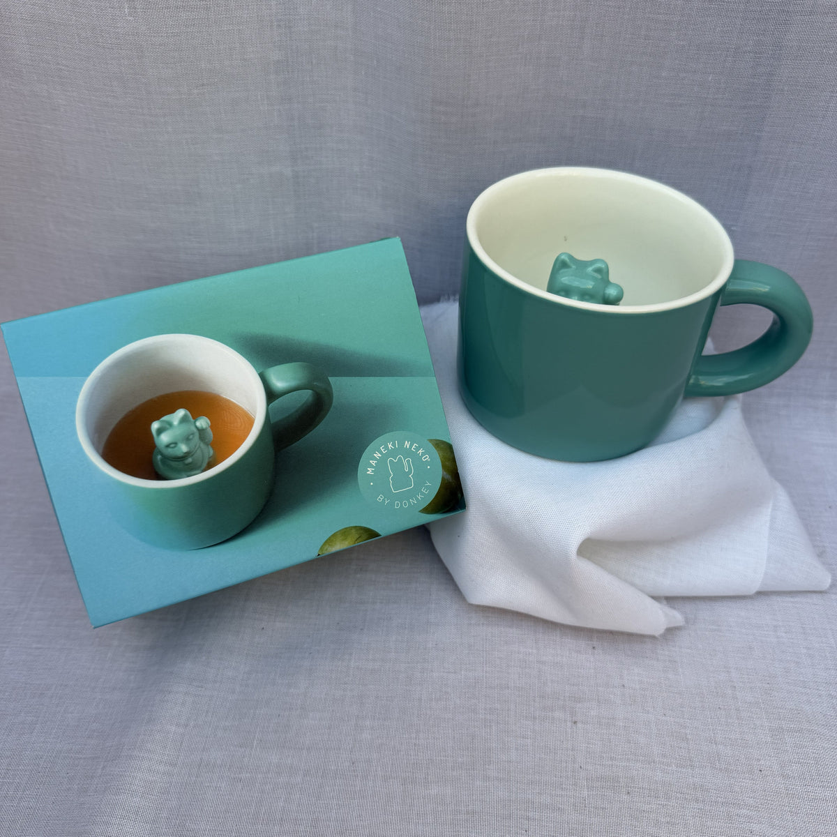 Mug turquoise Maneki