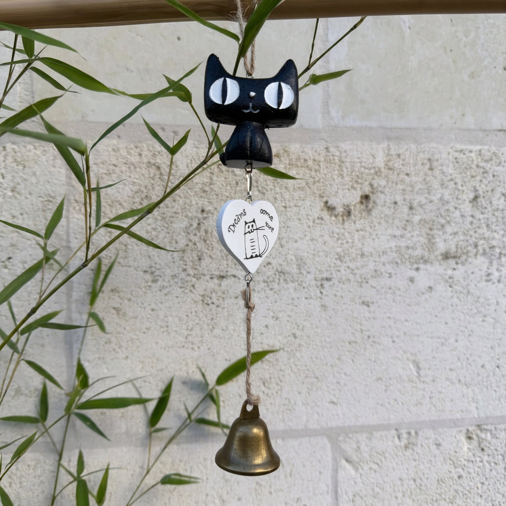 Clochette japonaise à l'effigie de Jiji ( le chat de Kiki la petite sorcière - Ghibli)