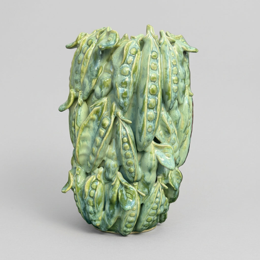Vase cosse de pois, vert
