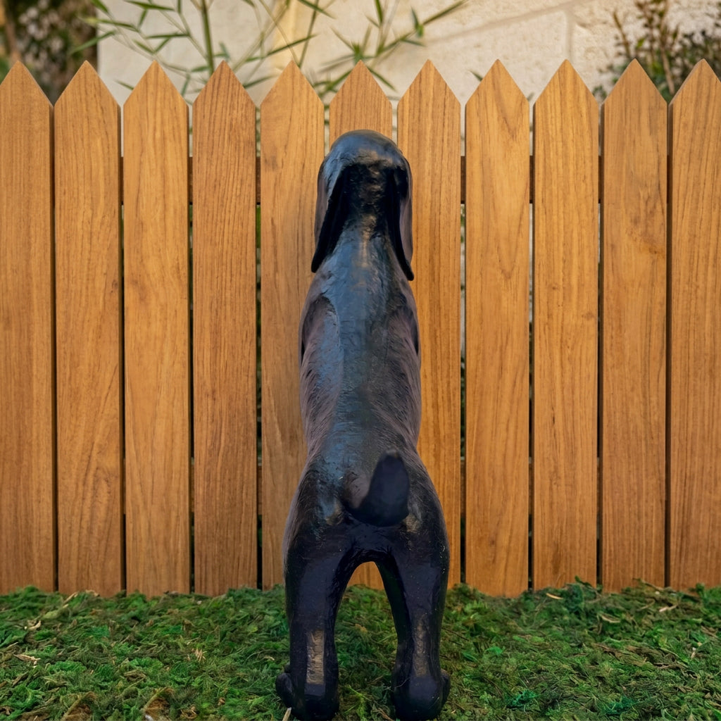 Chien saucisse patine noire brillante