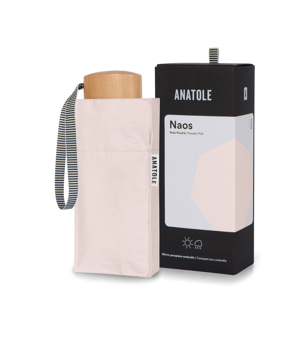 Mini parapluie-ombrelle anti-UV Naos – rose poudré – vue 1