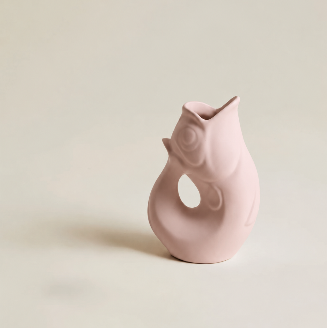 Carafe Poisson GlouGlou 1 L – Pink mat, rose poudré – Charolles