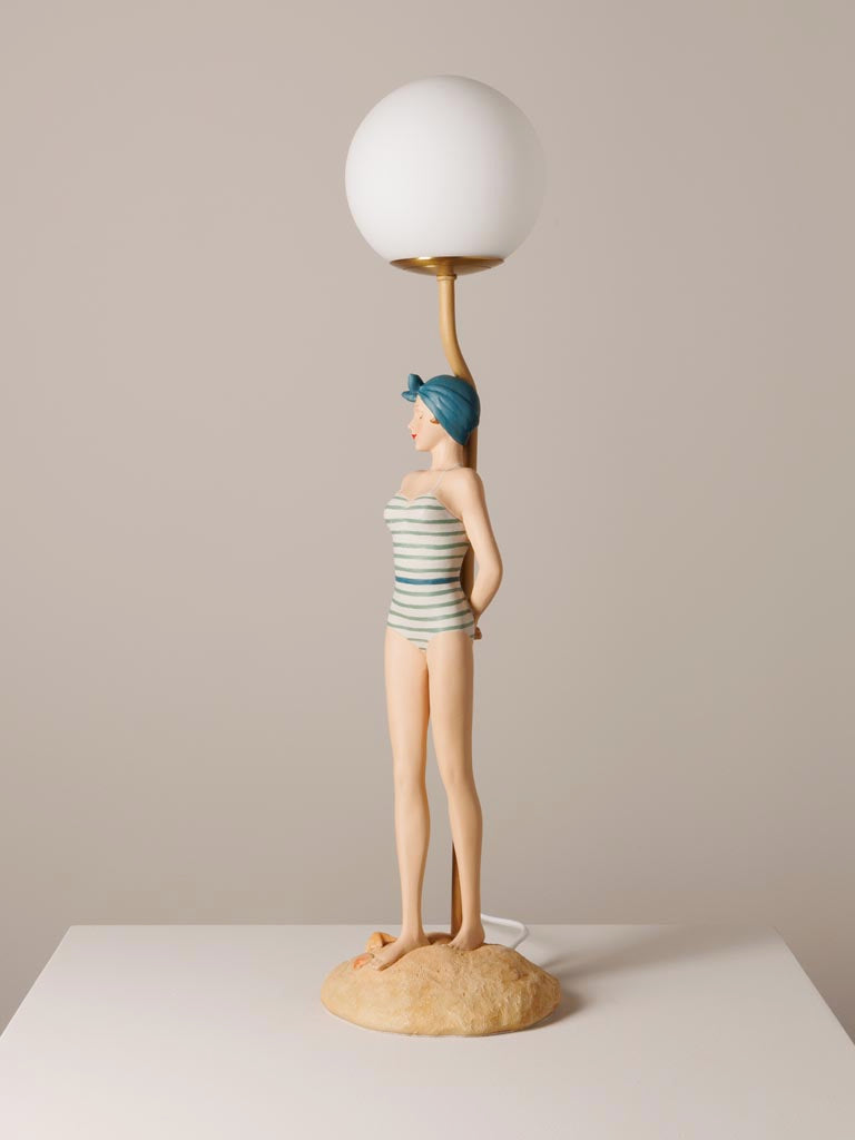 Lampe Baigneuse bleue et globe - vue 4