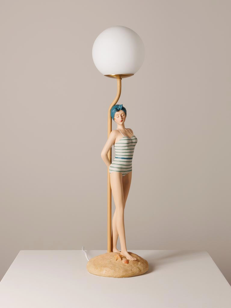 Lampe Baigneuse bleue et globe - vue 5