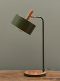 Lampe de bureau verte olive - vue 1