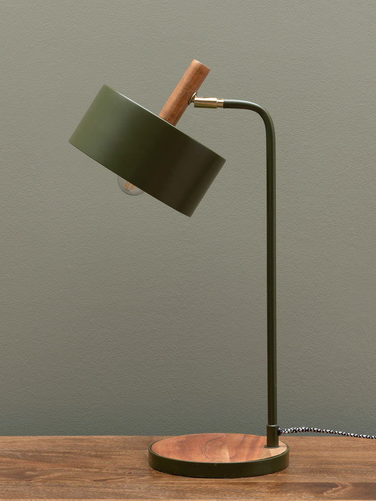 Lampe de bureau verte olive - vue 1