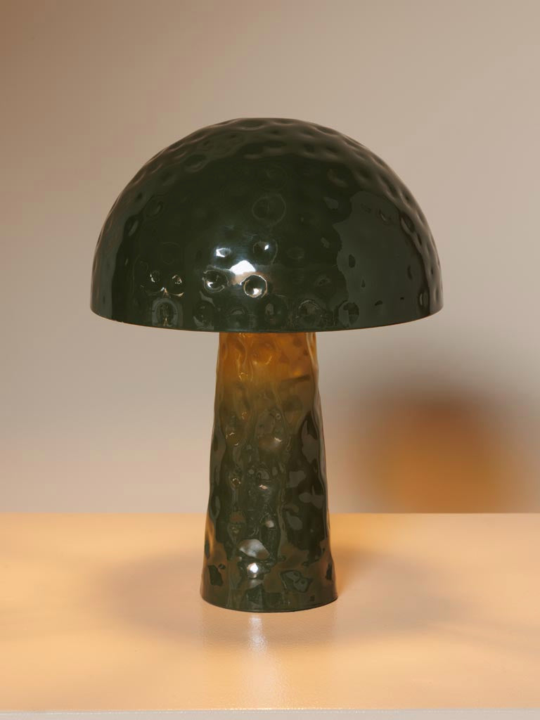 Petite lampe champignon vert Bossué - vue 3