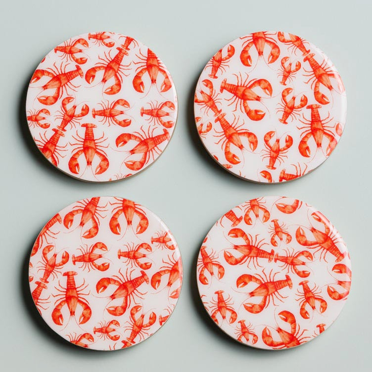 S/4 sous-verres manguier émaillé Homar - vue 2